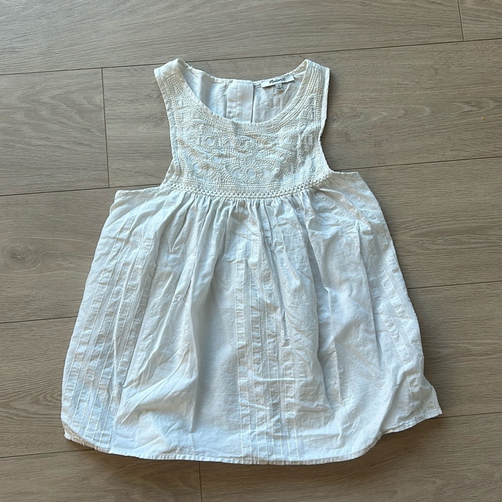 Madewell babydoll cami size 4, white